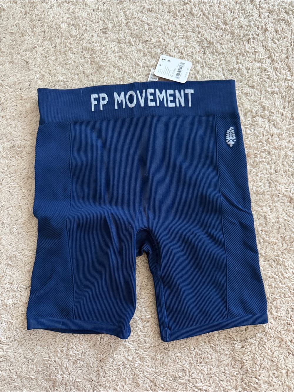 Women’s free people movement Navy Ribbed Bike Shorts